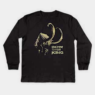 Loki Bow To Your King Kids Long Sleeve T-Shirt